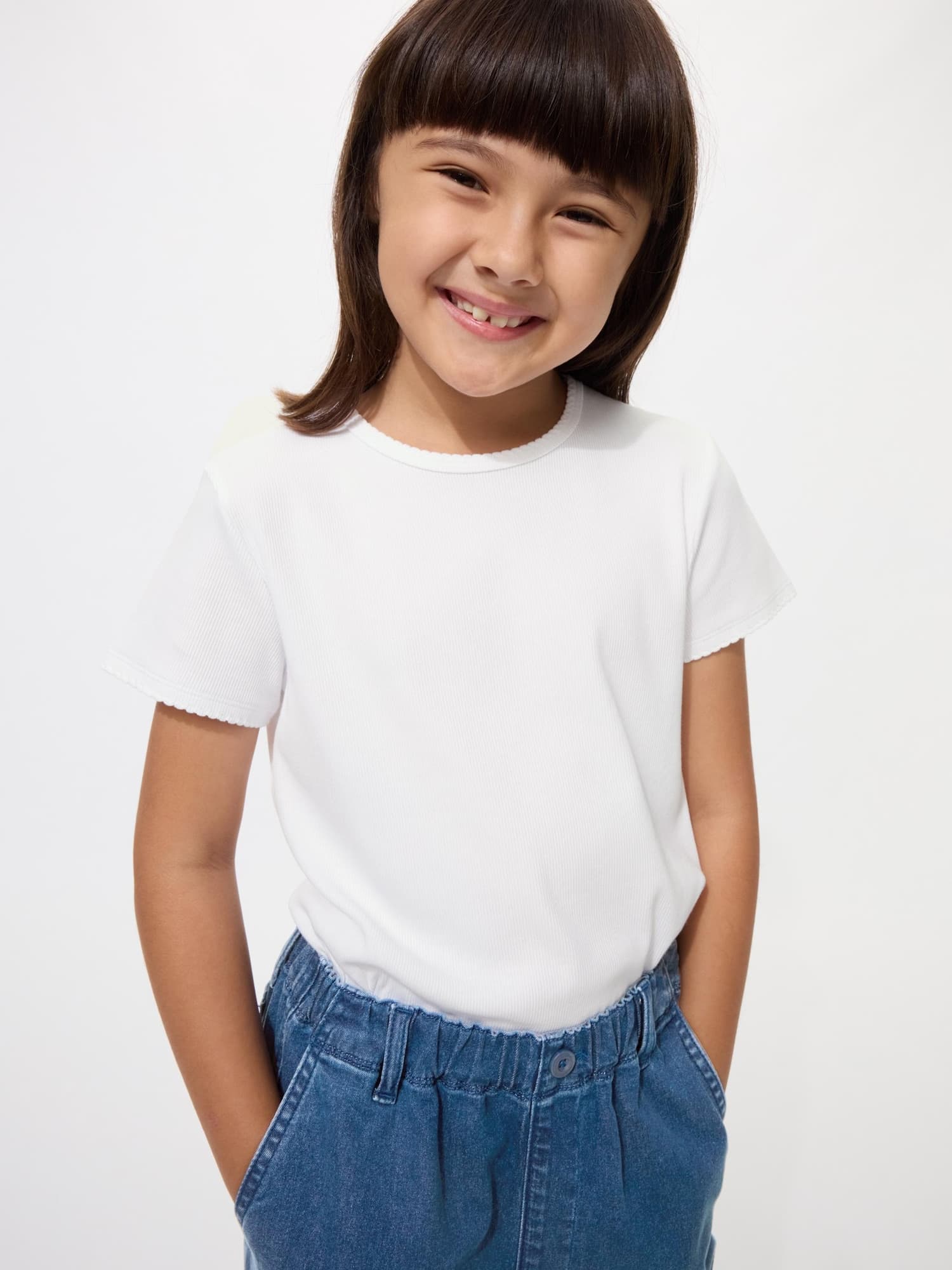 GIRLS リブTシャツ