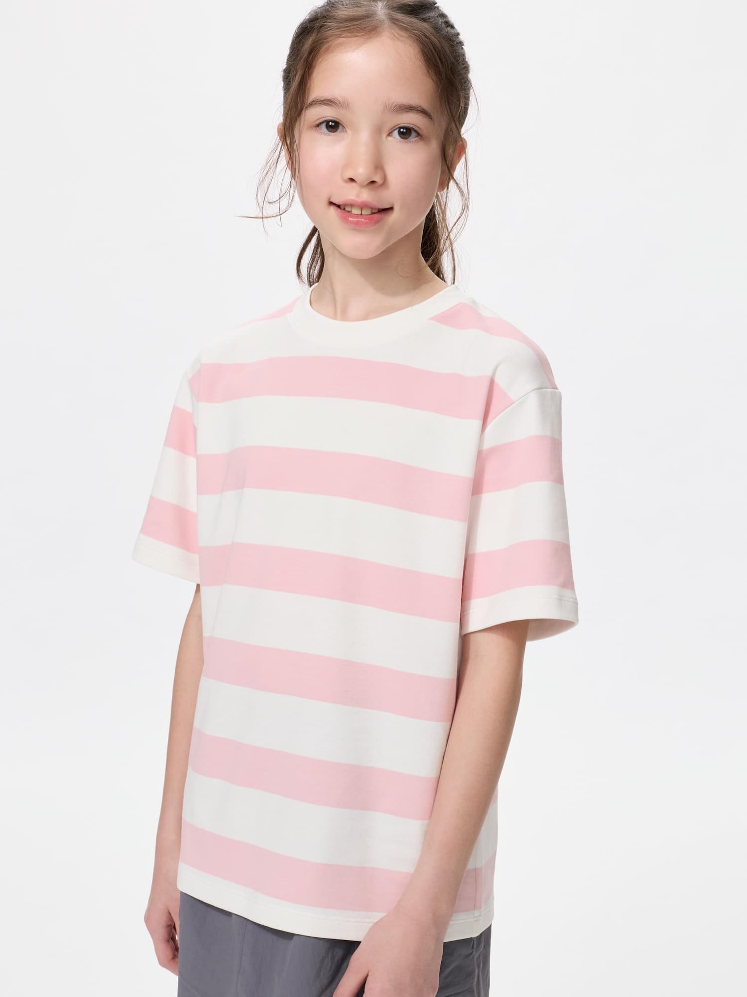 エアリズムコットンボーダークルーネックTシャツ