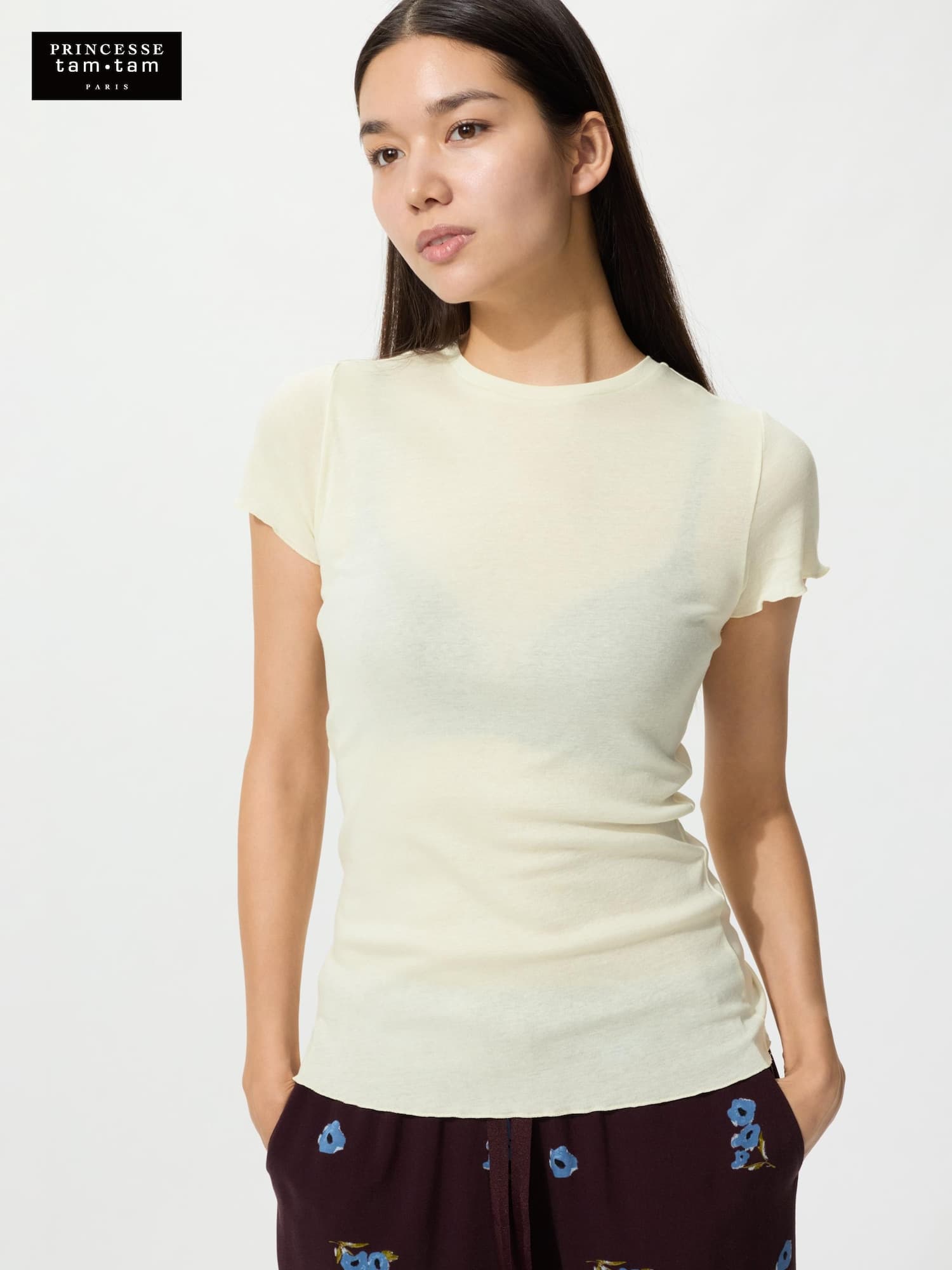 コットンフリルTシャツ